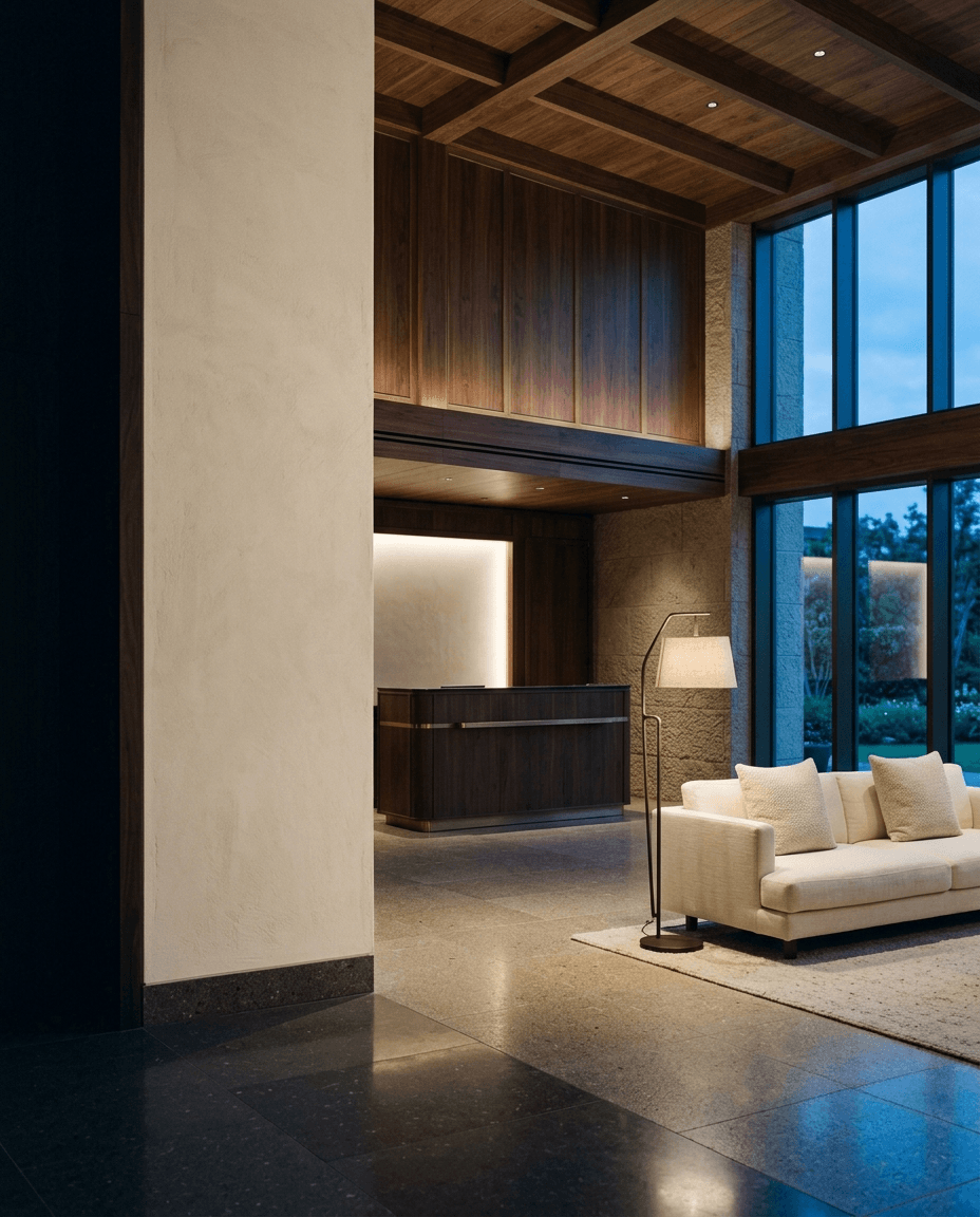 Property façade or lobby